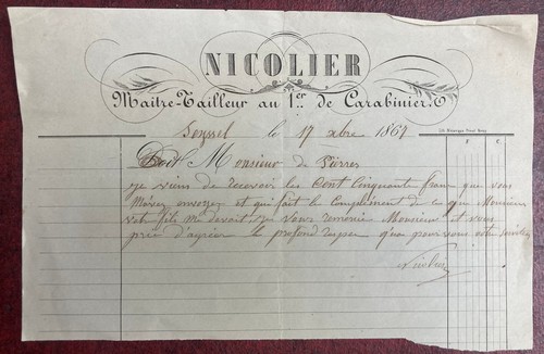 Nicolier tailleur 1er