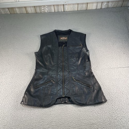 Vintage leather vest womens - leather,