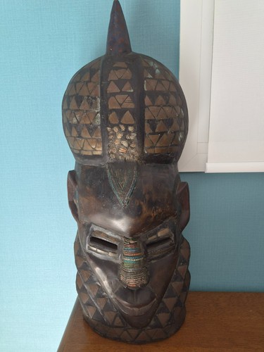 Grand masque africain bois - masque,