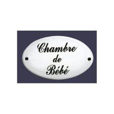 Plaque de service émaillée