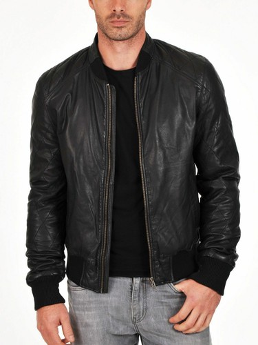 Blouson cuir agneau homme