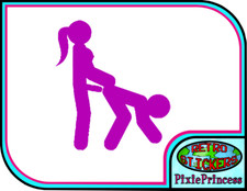 Femdom Chevillage Gode Ceinture Sub F Autocollant Vinyle Mur Affiche PC Portable