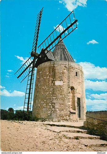 Carte postale moulin à vent - carte,
