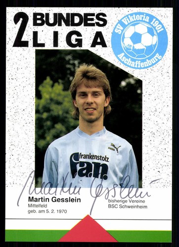Martin gesslein autograph card - gesslein,