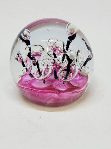 Sulfure boule verre rose - en,