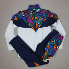 Ensemble Ski de Fond Crazy Pattern Vintage 90s Worden Made in Italy Femme L Blan