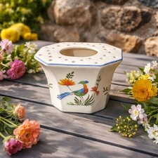 Pique-fleurs en faïence Gien