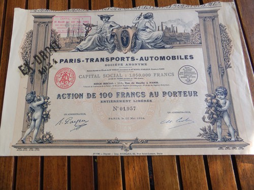 Action titre ancien paris - action/titre,