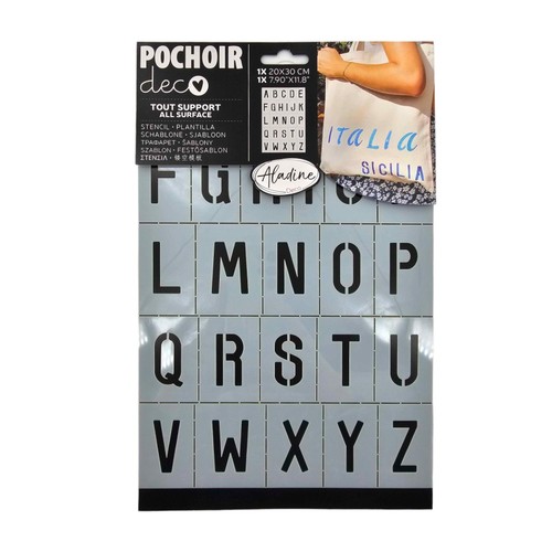 Pochoir alphabet tout - -,