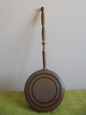 Copper basin and wood heater bed copper old height 80cm vintage