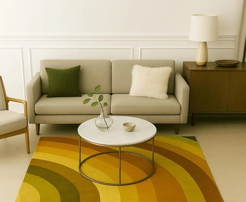 Tapis laine touffeté la - à,