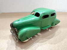 Vintage Wyandotte Green Pressed Steel Coupe Car - 5 3/4" Long