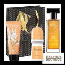 TIMELESS AVON PRÊT À OFFRIR Eau de Cologne-Toilette+ Déo+ Crème Mains+Sac Cadeau