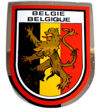 Ancien Autocollant blason écusson BELGIQUE bel état