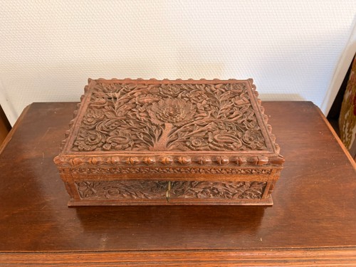 Ancien boîte bijoux - bijoux, bois