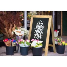 [SBD-N-85] Securit Panneau Ardoise Stop Trottoir Sandwich en Hetre Haute Qual...