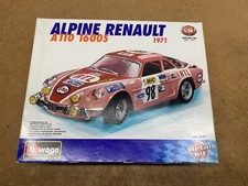 BURAGO METAL KIT ALPINE RENAULT A110 1600S 1971 COMPLETE IN BOX 1/24 TO MOUNT