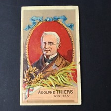 Antique Chromo Waffled Portrait Adolphe THIERS Embossed Scrap