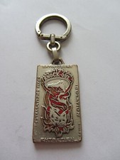 Augis Enameled "KNOCK-OUT Fire Extinguisher" Keychain