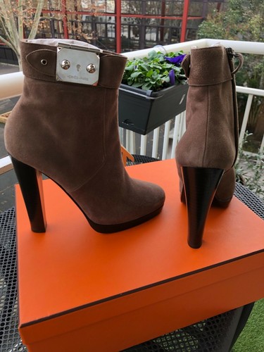 Hermès bottines taupe - bottines,