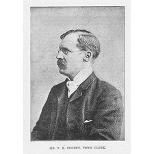 DONCASTER TB Sugden, Town Clerk - Antique Print 1891