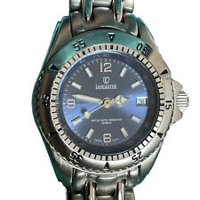 Rare Montre de plongée 50 m Lancaster Femme 1998 neuf SWISS PARTS 30 mm bleu HS