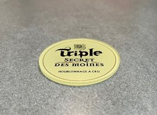 BEIGE EPOXY ROUND PVC BEER PUMP BELGIAN BEER TRIPLE SECRET DES MONKS RARE