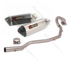 For Yamaha XG250 Tricker Full Exhaust System Header Pipe 51mm Muffler Tips Black