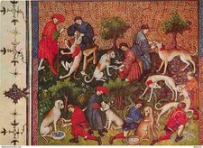 Art - Painting - Gaston Phébus - The Book of Hunting - Dog Care - CPM