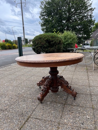 Table pied centrale chène - table,