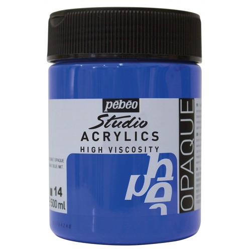 Peinture acrylique bleu - peinture,