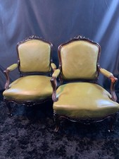 Paire de larges fauteuils XIXe