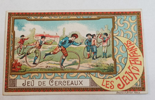 Ancienne chromo image jeux - ancienne,
