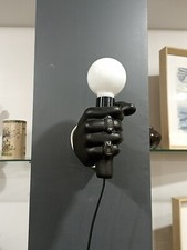 Vintage 80's JC Peiré Micro Ceramic Trompe L'œil Hand Lamp Torché 