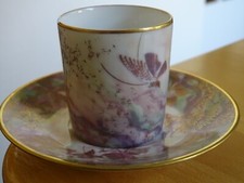DAUM LIMOGES 1 PORCELAIN COFFEE CUP NATURE COLLECTION defect