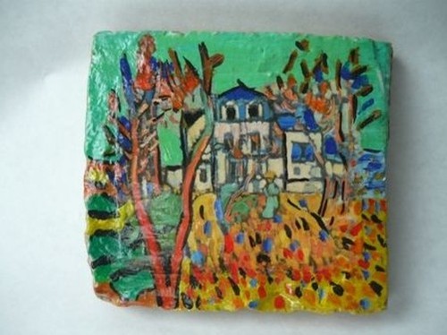Ancienne brique décorée - brique,
