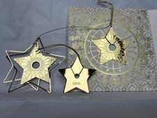 3 Étoiles DIOR Doré, déco Noël, Neuves Gift Vip