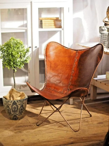 Chaise papillon cuir fait - papillon,