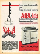 ADVERTISEMENT ADVERTISING 104 1956 AGA wood stove