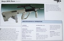 Steyr AUG Assault Rifle Gun Picture Out of Print Details Spec Sheet Article