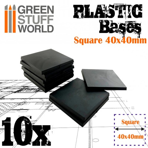 10x socles plastiques carré - plastiques,