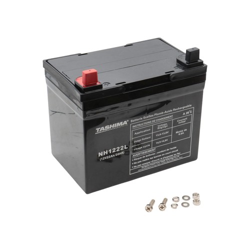 Batterie 12v 22ah pôle - (+,