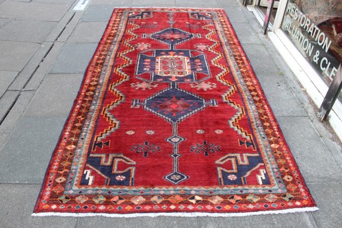 Tapis oriental laine rouge - tapis,