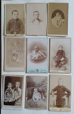 Lot 9 Old Photos CDV - Children's Portraits