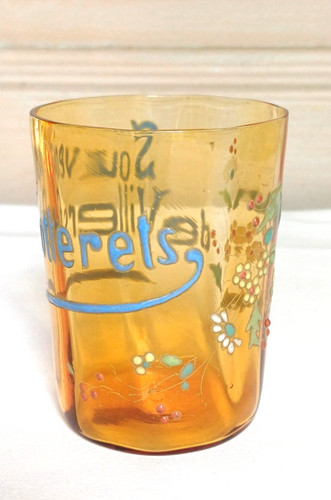 Ancien verre émaillé - ancien,