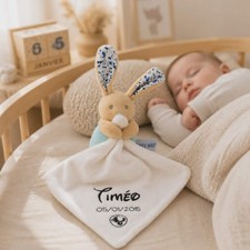 Doudou bébé peluche lapin