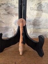 Roulette ancienne a pâtisserie en bois tourné, art populaire