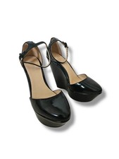 Compensées noires Zara vernis