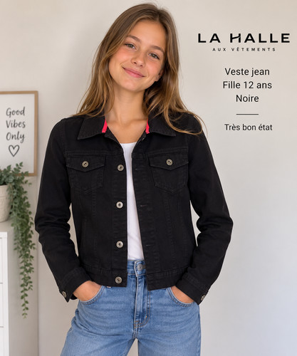Veste jean halle aux - veste,