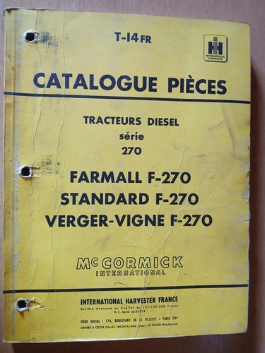 Cormick tracteur 270 - mc,